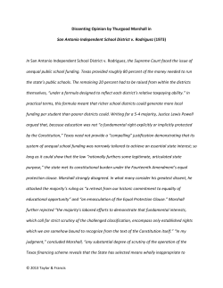 Dissenting Opinion by Thurgood Marshall in San Antonio