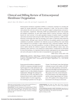 Clinical and Billing Review of Extracorporeal Membrane