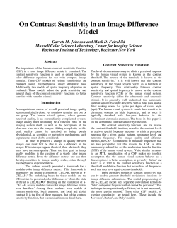 On Contrast Sensitivity in an Image Difference Model