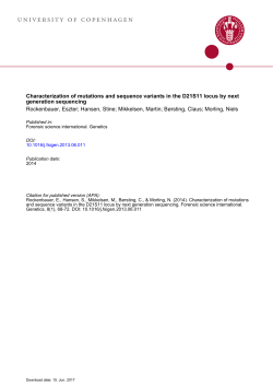 Characterization of mutations and sequence
