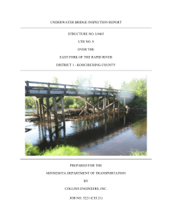 underwater bridge inspection report structure no. l9465 utr no. 9
