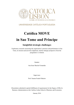 Cat&oacute;lica MOVE in Sao Tome and Principe