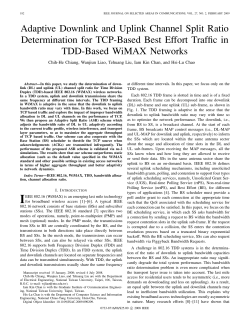 Adaptive Downlink and Uplink Channel Split Ratio Determination for