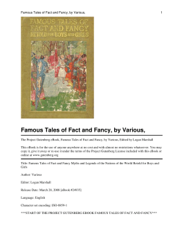 Famous Tales of Fact and Fancy