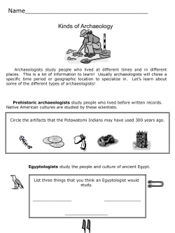 Archaeology - Kinds of Archaeology