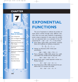 EXPONENTIAL FUNCTIONS