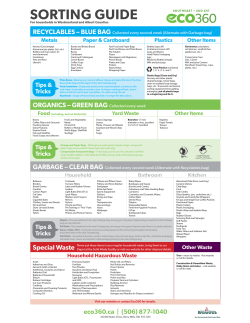 SORTING GUIDE