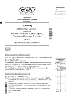 A2 1, Periodic Trends and Further Organic, Physical and