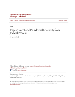 Impeachment and Presidential Immunity from Judicial Process