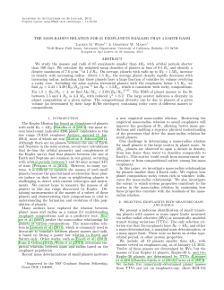 The Mass-Radius Relation for 65 Exoplanets Smaller than 4 Earth