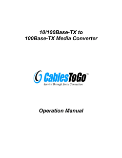 10/100Base-TX to 100Base-TX Media Converter