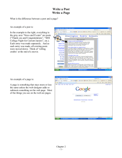 Write a Post Write a Page