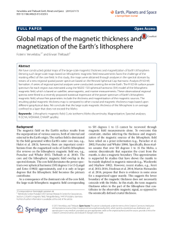 Global maps of the magnetic thickness and magnetization of the