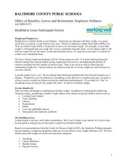 Healthiest Loser Participant Packet