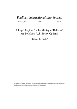 A Legal Regime for the Mining of Helium