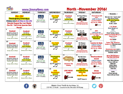 North &ndash;November 2016!