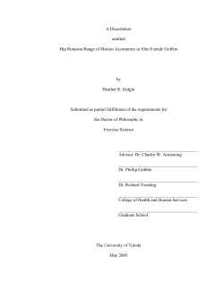 Hip Rotation Range of Motion Asymmetry in Elite Female Golfers