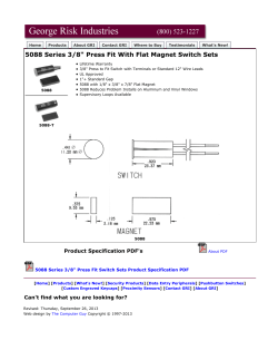 GRI - 5088 Series 3/8" Press Fit With Flat Magnet Switch Sets