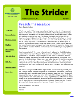 President`s Message - Columbus Roadrunners