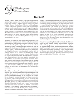 Macbeth - Shakespeare Resource Center
