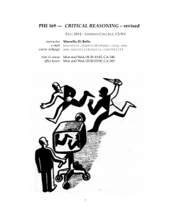 Syllabus - Marcello Di Bello