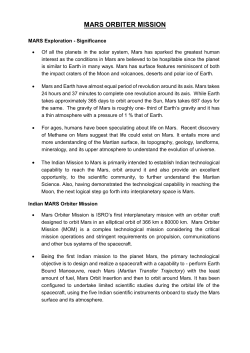 MARS ORBITER MISSION - indianembassy.org.np