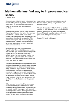 Mathematicians find way to improve medical scans