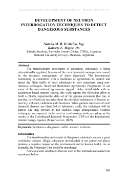 development of neutron interrogation techniques to detect