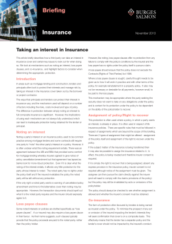 Taking an interest in insurance