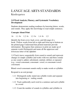 Language Arts Guidelines - St. James Catholic School