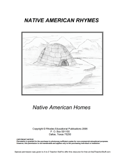 Native American Rhymes: Native American Homes