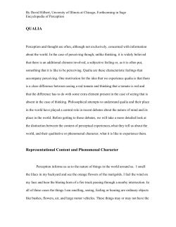 QUALIA - David Hilbert