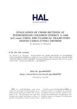 EVALUATION OF CROSS SECTIONS AT INTERMEDIATE