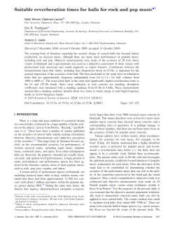 Suitable reverberation times for halls for rock and pop