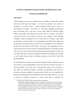 A critical examination of homosexuality through the lens of the