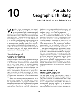 Portals to Geographic Thinking