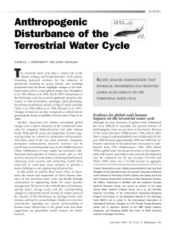 Anthropogenic Disturbance of the Terrestrial Water Cycle