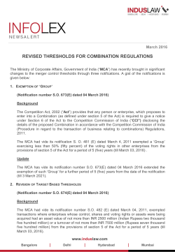 revised thresholds for combination regulations