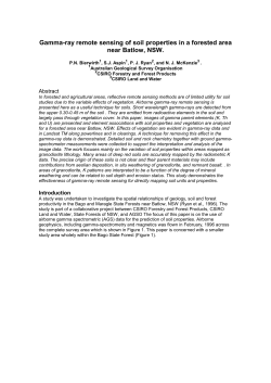 Gamma-ray remote sensing of soil