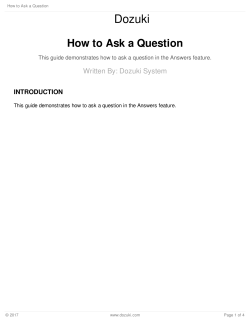 How to Ask a Question
