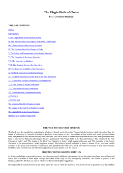 The Virgin Birth of Christ