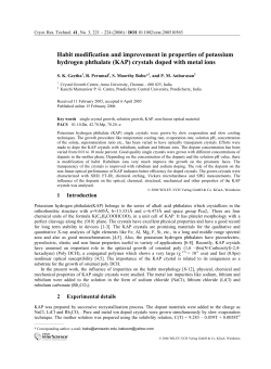 Habit modification and improvement in properties of potassium