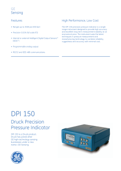 DPI 150 Pressure Indicator- (data sheet)