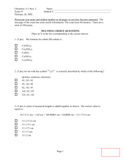 Co3(NO2)2 CoNO3 Co3(NO3)2