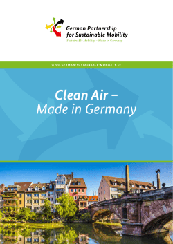 Clean Air – Made in Germany - Legal Actions for Clean Air