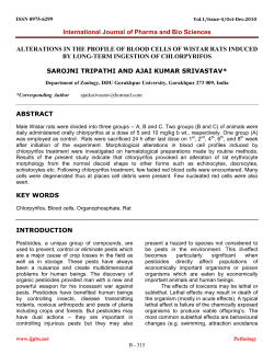 alterations in the profile of blood cells