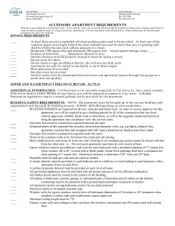 Accessory Apartment Requirements