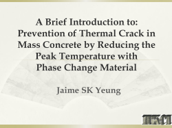 Prevention of Thermal Crack in Mass Concrete by Reducing the
