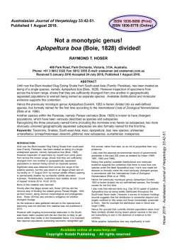 Aplopeltura boa (Boie, 1828) divided!
