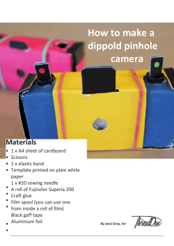 How to make a dippold pinhole camera